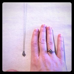 Tanzanite necklace and ring set.